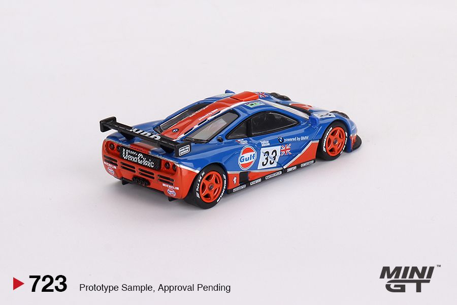 #33 Gulf Racing McLaren F1 GTR 1996年Le Mans 24小時賽參賽車 MINI GT 1:64比例模型車