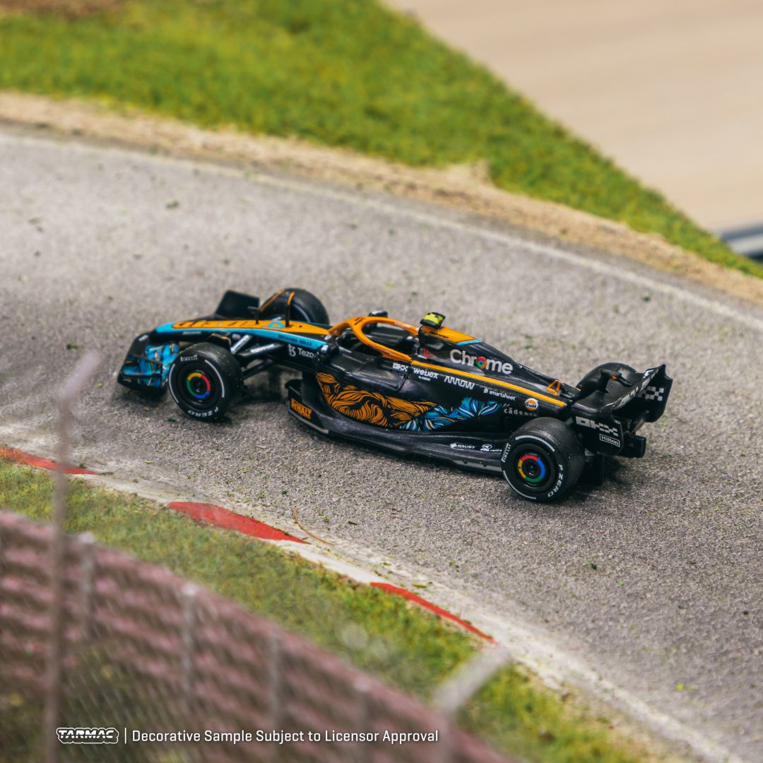 McLaren MCL36 Lando Norris 2022年阿布扎比大獎賽參賽車 Tarmac Works GLOBAL64 1:64比例模型車