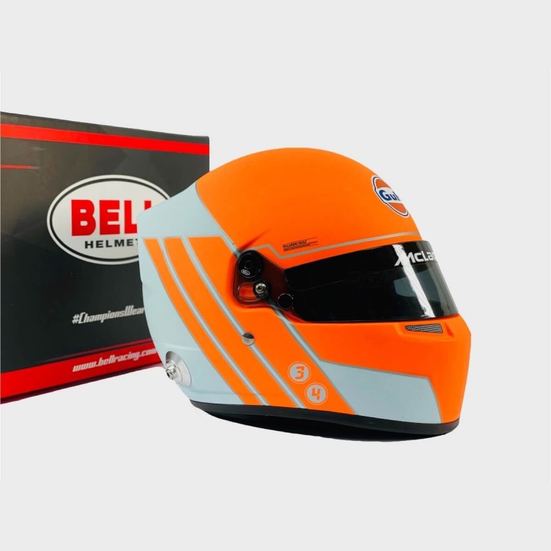 MCLAREN GULF 2021 PROMOTIONAL - MINI HELMET BELL SCALE 1:2