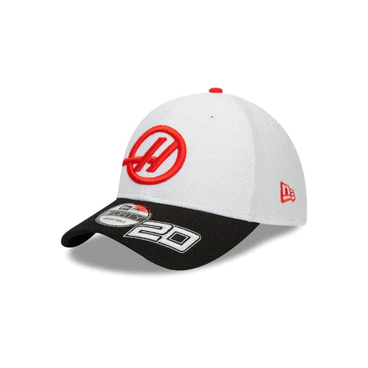 Pre-Order：Haas Racing F1 New Era 9Forty 2024 Kevin Magnussen Team Baseball Hat - White