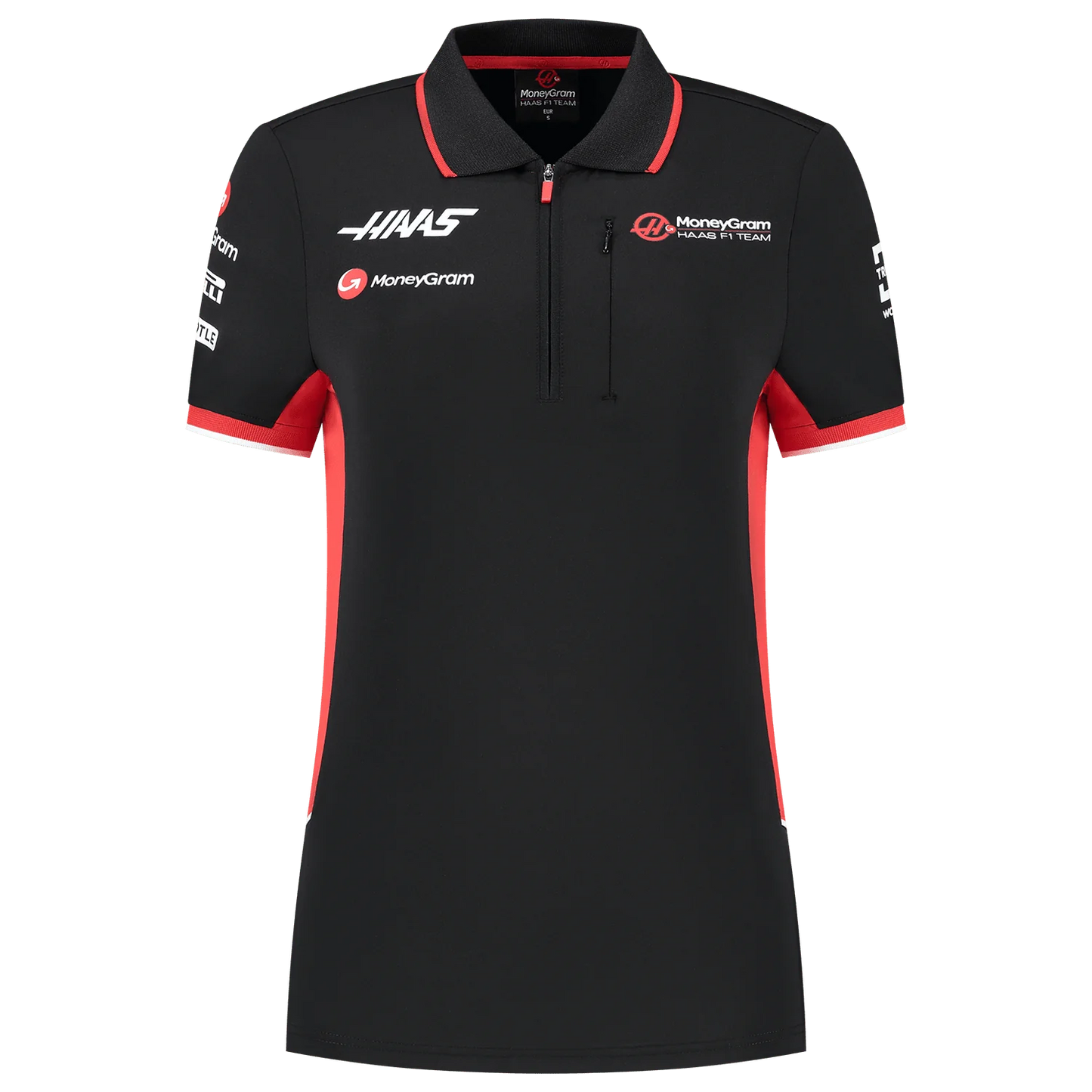 Pre-Order：Haas Racing F1 2024 Women's Team Fitted Polo Shirt - Black
