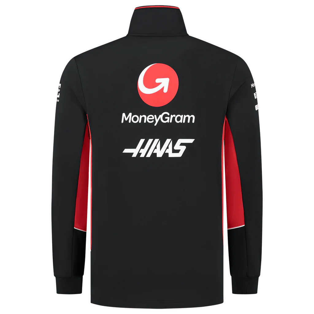 Pre-Order：Haas Racing F1 2024 Team 1/4 Zip Fitted Sweater - Black