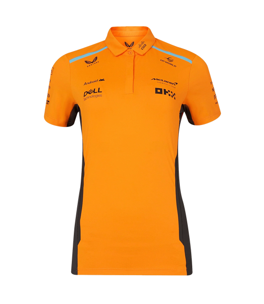 Pre-Order：McLaren F1 2024 Women's Team Polo Shirt - Papaya