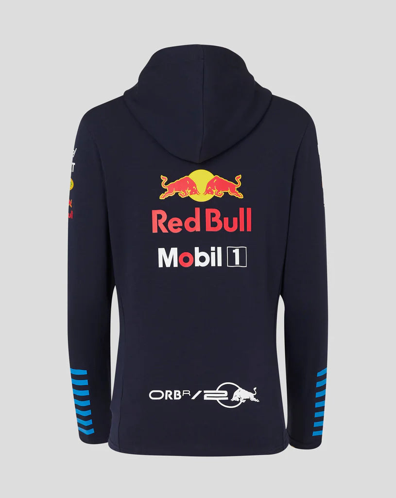Pre-Order：Red Bull Racing F1 Women's 2024 Team Full Zip Hooded Sweatshirt- Navy