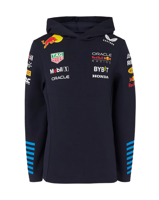 Red Bull Racing F1 Kid's 2024 Team Pullover Hoodie- Youth Navy