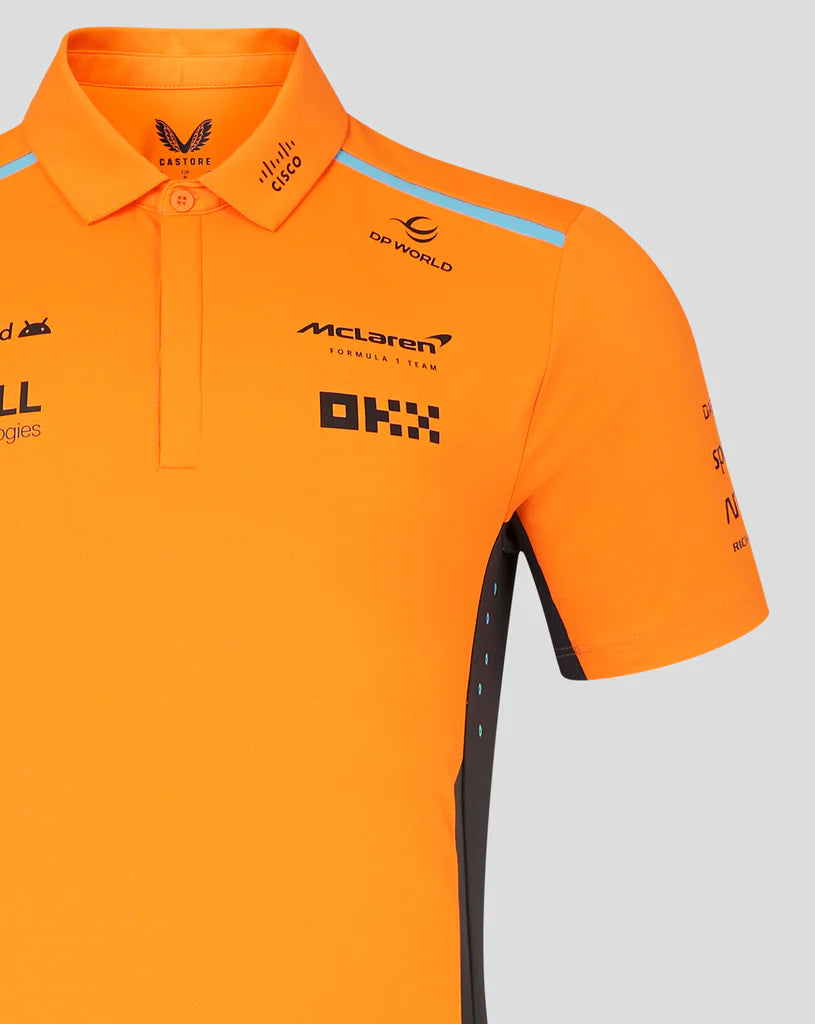 Pre-Order：McLaren F1 2024 Men's Team Polo Shirt - Papaya