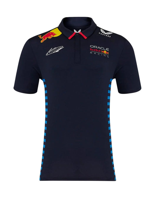 Red Bull Racing F1 Men's 2024 Max Verstappen Team Polo Shirt- Navy