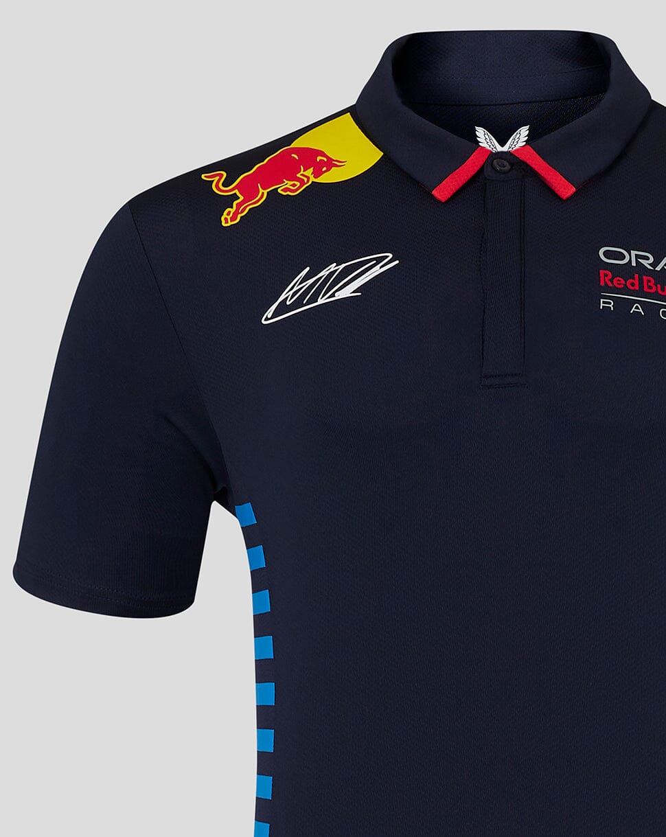 Red Bull Racing F1 Men's 2024 Max Verstappen Team Polo Shirt- Navy