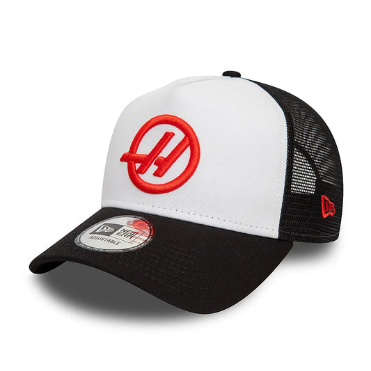 Pre-Order：Haas Racing F1 New Era E-Frame Trucker Baseball Hat - Black
