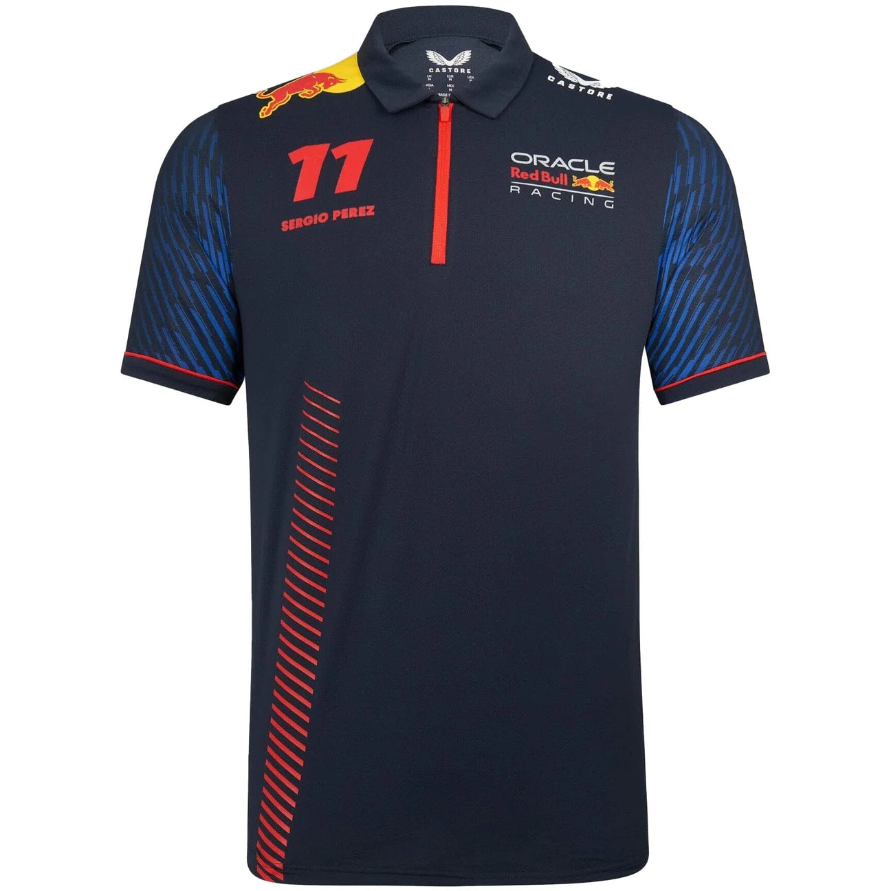 Red Bull Racing F1 Men's 2023 Sergio "Checo" Perez Team Polo Shirt- Navy